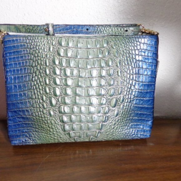 Brahmin Soldout Haven Ombre Green Blue Remy Crossbody Melbourne Leather … - Picture 11 of 15
